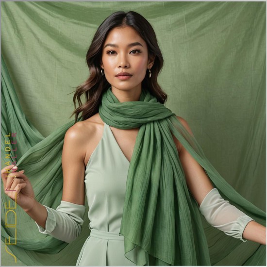 Meterwaren Chiffon Grün