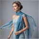 Meterware Chiffon Blau