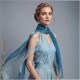 Meterwaren Chiffon Blau