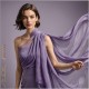 Meterwaren Crinkle Chiffon Violett