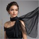 Meterware Chiffon 3.5, 110cm, schwarz