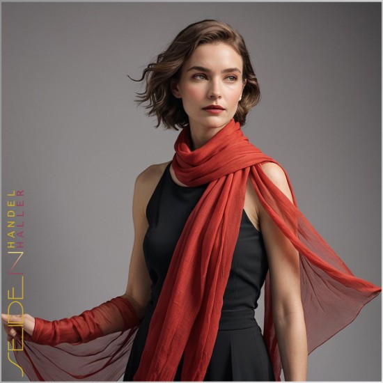 Meterware Chiffon Rot