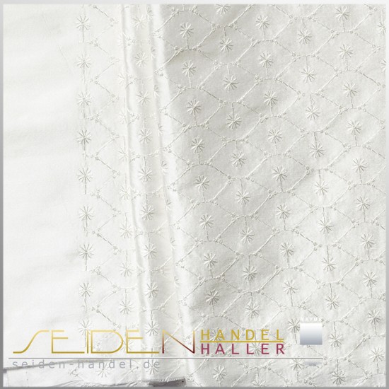 Meterware Dupion Karat, 136cm, naturweiss