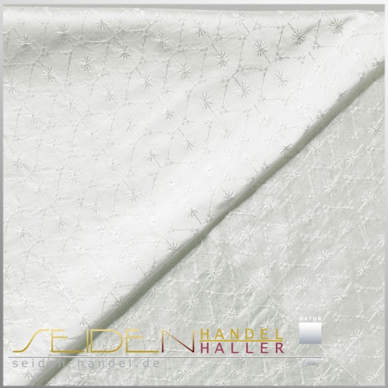 Meterware Dupion Karat, 136cm, naturweiss