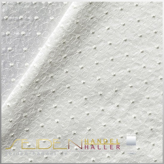 Meterware Dupion Lea, 136cm, naturweiss