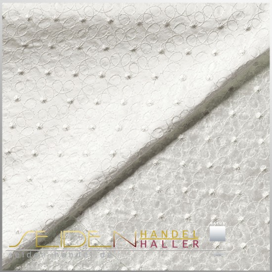 Meterware Dupion Lea, 136cm, naturweiss