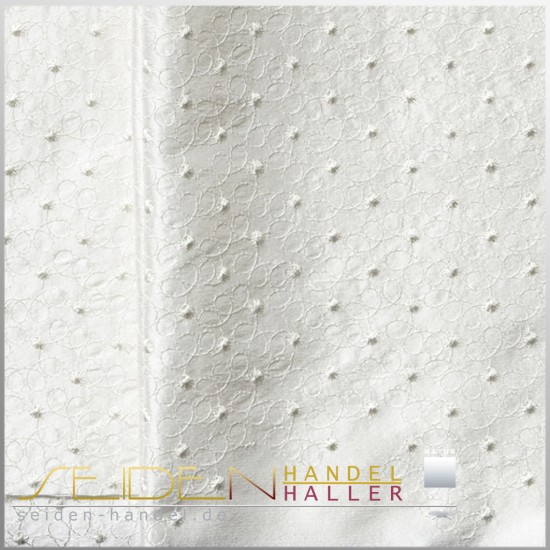 Meterware Dupion Lea, 136cm, naturweiss