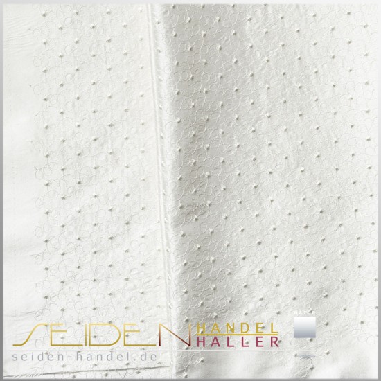 Meterware Dupion Lea, 136cm, naturweiss