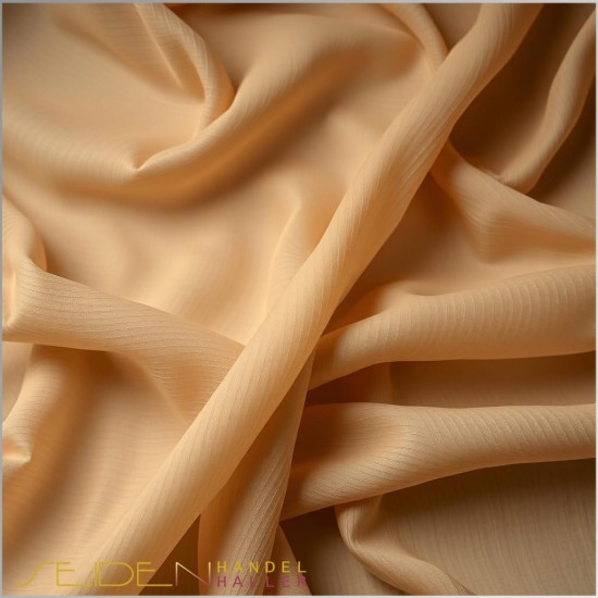 Meterware Crinkle Georgette 08, 136cm, Mocha Mousse