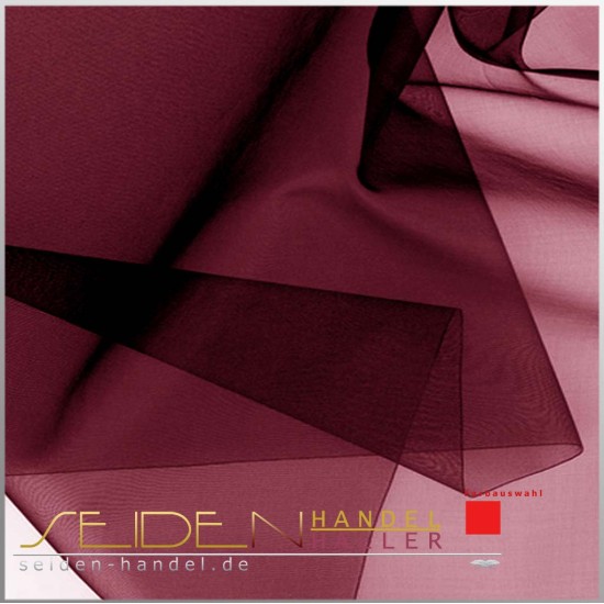 Seidenstoff Organza 05 optisch weiss, 136cm, Dark Grenat