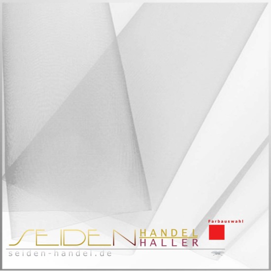 Seidenstoff Organza 05 optisch weiss, 136cm, Black Meteorite