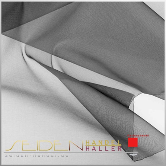 Seidenstoff Organza 05 optisch weiss, 136cm, Black Meteorite