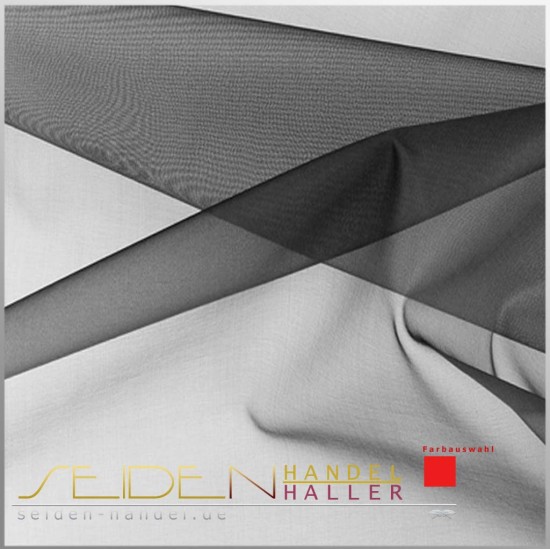 Seidenstoff Organza 05 optisch weiss, 136cm, Black Meteorite