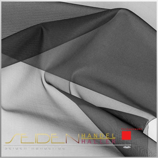 Seidenstoff Organza 05 optisch weiss, 136cm, Black Meteorite