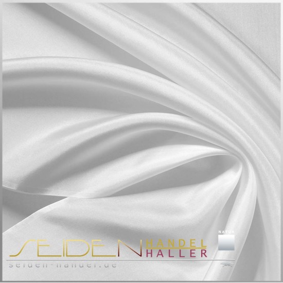 Meterware Ponge 08, 112cm, naturweiss