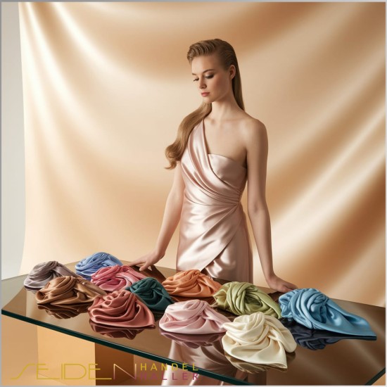 Meterware Premium Ponge 05, Floral Pathways