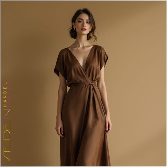 Meterware Ponge 05, 92cm, Mocha Mousse