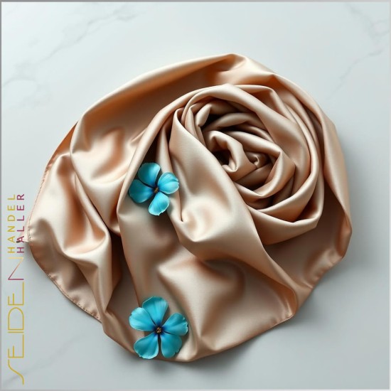 Meterware Ponge 05, 92cm, 3,00m-Coupon, Mocha Mousse
