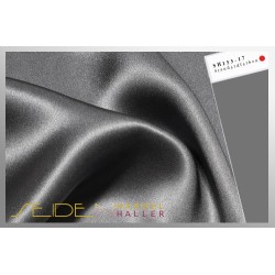 Seidenstoff Crepe Satin 19, 140 cm, Pearl Black Berry