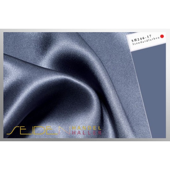Seidenstoff Crepe Satin 30, Style Blue