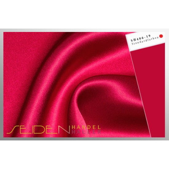 Seidenstoff Crepe Satin 30, Crimson Star
