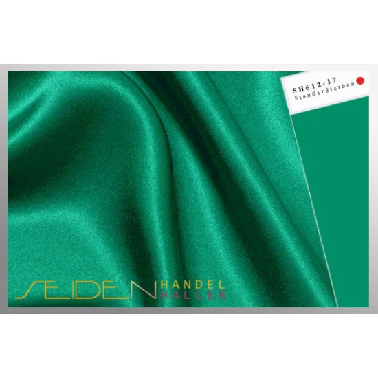 Seidenstoff Crepe Satin 30, Smaragd Green