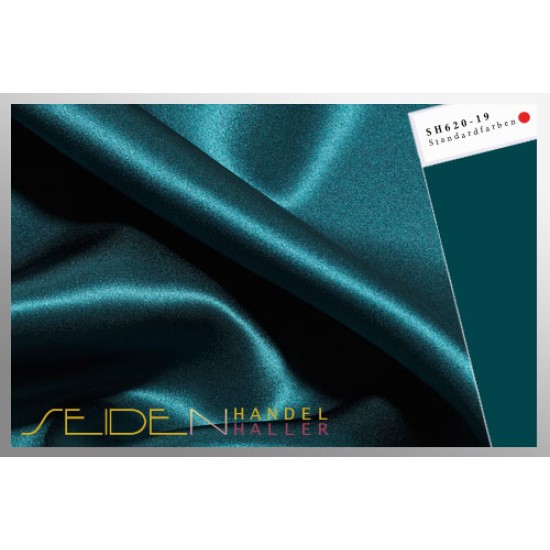 Seidenstoff Crepe Satin 30, Azure Green