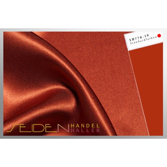 Seidenstoff Crepe Satin 30, Just Terracotta