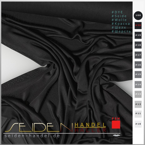 Strickschlauch Singlejersey, 120g/m, 3m-Coupon, Black Meteorite