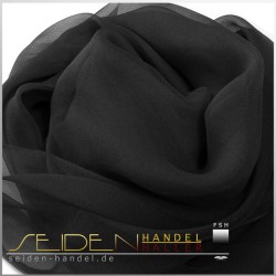 Seidentuch Chiffon 4.5, 55 x 55cm, schwarz