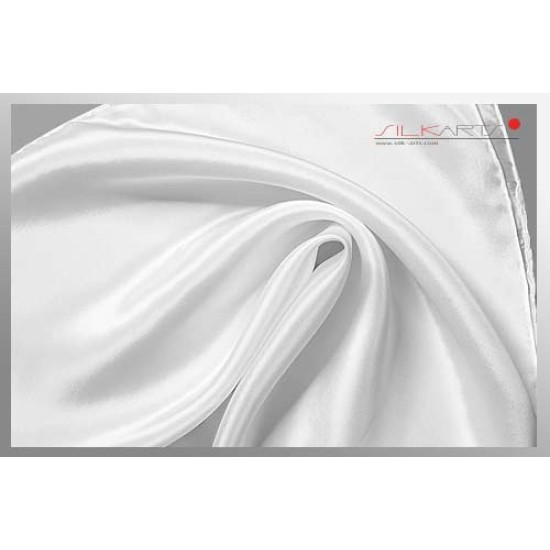 Seidentuch Crepe de Chine 08, Format: 55 x 55cm, naturweiss