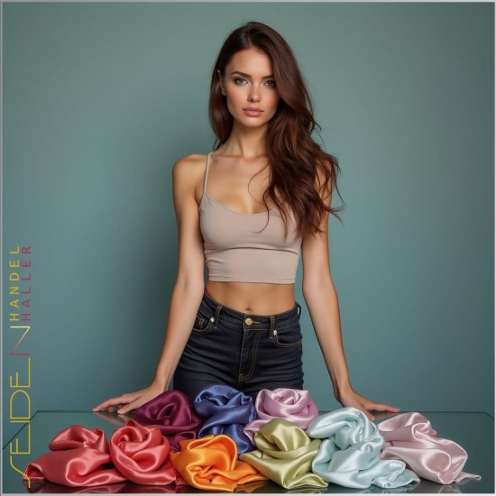 Seidentuch Crepe de Chine 08, 110 x 110cm, 935 Farben Seidentuch Crepe de Chine 08, 110 x 110cm, 935 Farben