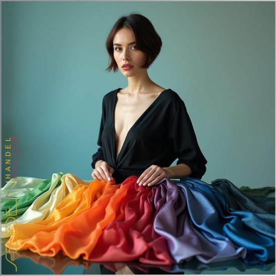 Seidentuch Crepe de Chine 08, 138 x 138cm, 935 Farben Seidentuch Crepe de Chine 08, 138 x 138cm, 935 Farben
