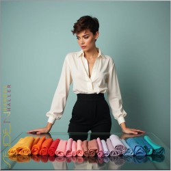 Seidentuch Crepe de Chine 08, 90 x 90cm, 935 Farben