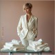 Seidentuch Crepe de Chine 08, Format: 138 x 138cm, naturweiss Seidentuch Crepe de Chine 08, Format: 138 x 138cm, naturweiss