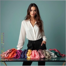 Seidentuch Crepe de Chine 14, 90 x 90cm, 935 Farben