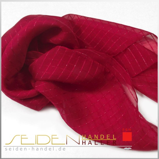 Seidentuch Silk Etamine 06, 68 x 68cm, Scarlet Smile