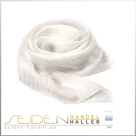 Seidentuch Silk Etamine 06, 68 x 68cm, naturweiss