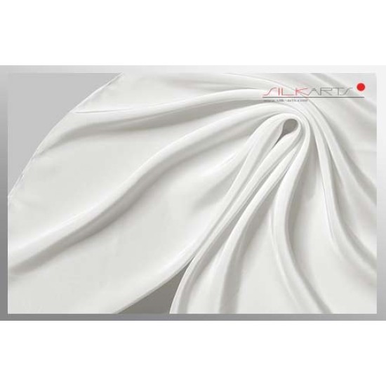 Seidentuch Crepe de Chine 10, Format: 110 x 110cm, naturweiss