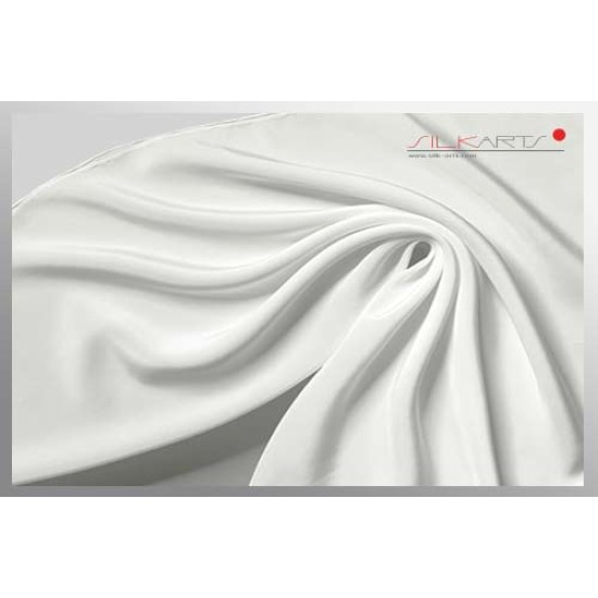 Seidentuch Crepe de Chine 14, Format: 68 x 68cm, naturweiss