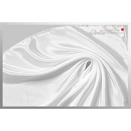 Seidentuch Crepe de Chine 08, 90 x 90cm, naturweiss