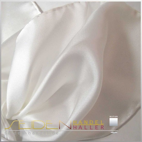 Seidentuch Twill 10, Format: 45 x 45cm, naturweiss