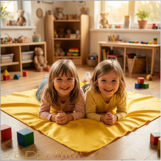 Spieltuch Goldgelb Ponge 06 90x90cm