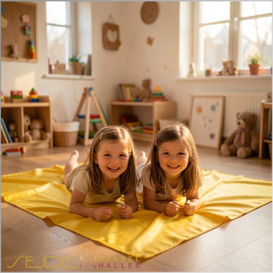 Spieltuch Goldgelb Ponge 06 74x74cm