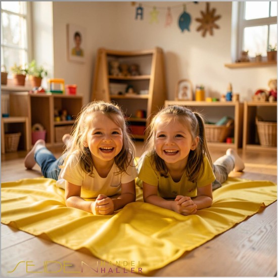 Spieltuch Goldgelb Ponge 05 90x90cm