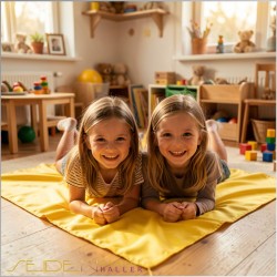 Spieltuch Goldgelb Ponge 06 110x110cm