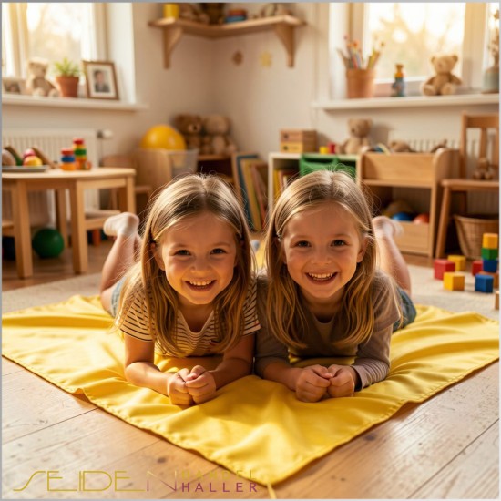 Spieltuch Goldgelb Ponge 06 110x110cm