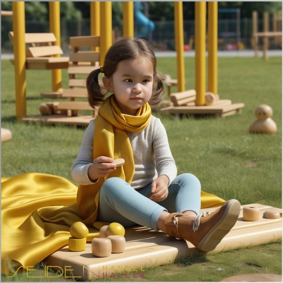 Spieltuch Goldgelb Ponge 06 74x74cm