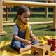Spieltuch Goldgelb Ponge 06 55x55cm