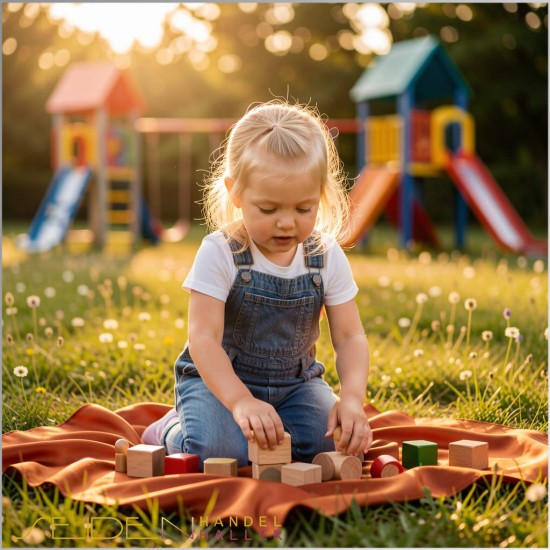 Spieltuch Goldorange Ponge 06 90x90cm